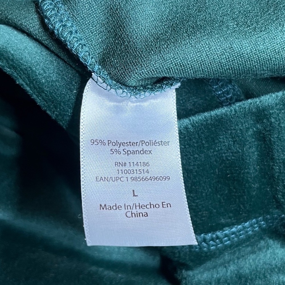 Juicy Couture Pine Green Velour Tracksuit Y2K McBling Hoodie & Pants Set Large‎ - Picture 7 of 7